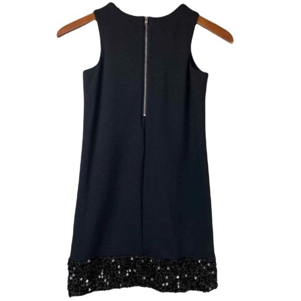 Land's End Kids Girls Black Sleeveless Sequin T-Shirt Jumper Dress Size 6X-7 - Picture 3 of 13